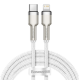 Кабель Baseus Cafule Metal Type-C - Lightning PD 20W 2м Белый - Изображение 176094