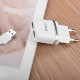 Сетевой адаптер HOCO C12 Smart Белый + кабель Lightning 1м - Изображение 202465