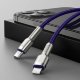 Кабель Baseus Cafule Metal Type-C - Lightning PD 20W 2м Фиолетовый - Изображение 176119