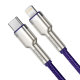 Кабель Baseus Cafule Metal Type-C - Lightning PD 20W 2м Фиолетовый - Изображение 176125