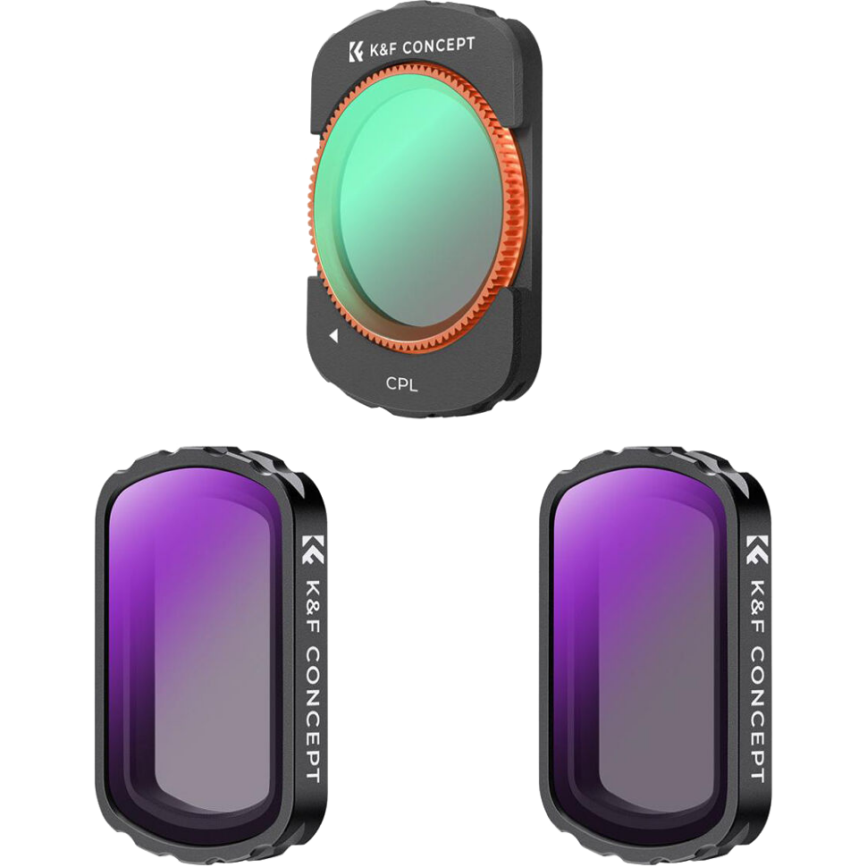Комплект светофильтров K&amp;F Concept CPL + ND для DJI Osmo Pocket 3 (3шт) 
