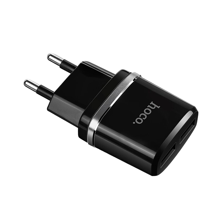 

Сетевой адаптер HOCO C12 Smart Чёрный + кабель MicroUSB 1м