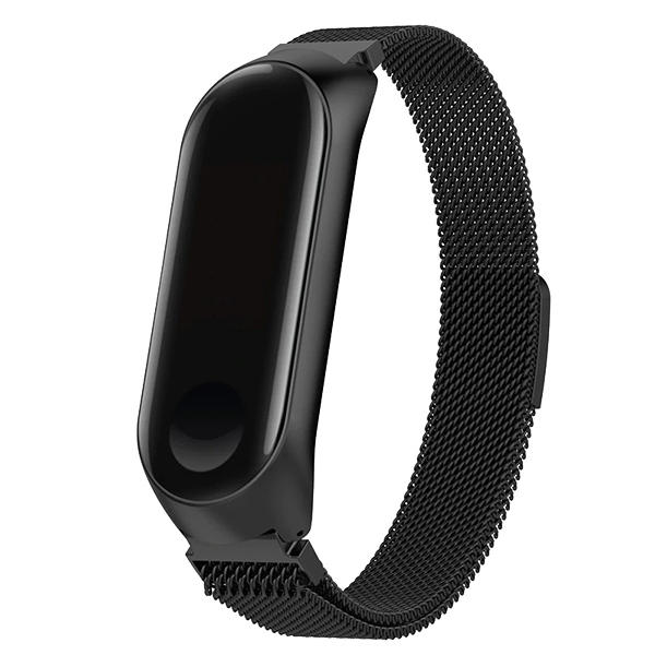 Миланский браслет для Mi Band 3/4 Milanese band Черный 