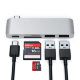 Хаб Satechi Type-C Pass-through USB HUB для Macbook 12" Серый - Изображение 202198