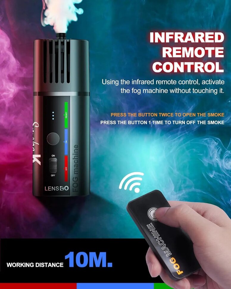 

Портативный генератор дыма LensGo FOG MACHINE Smoke K
