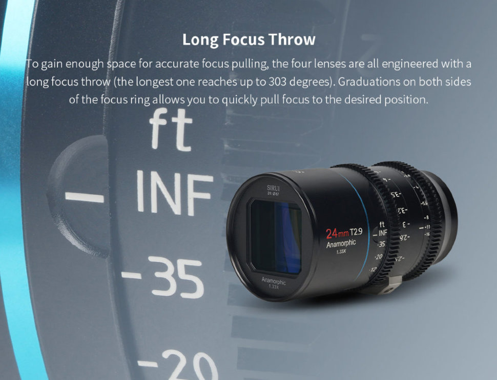Комплект объективов Sirui Mars Anamorphic 24355075mm Micro 43