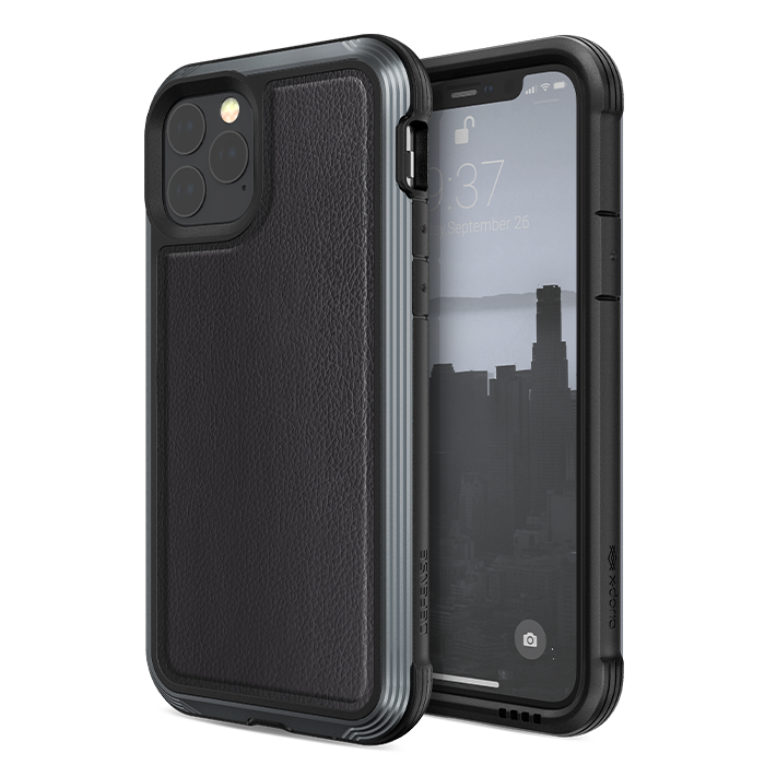 Чехол X-Doria Defense Lux для iPhone 11 Pro Чёрная кожа 