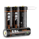 Комплект аккумуляторных батарей EBL USB Rechargeable AA 1.5V 3300mwh (4шт + зарядный кабель) - Изображение 201087
