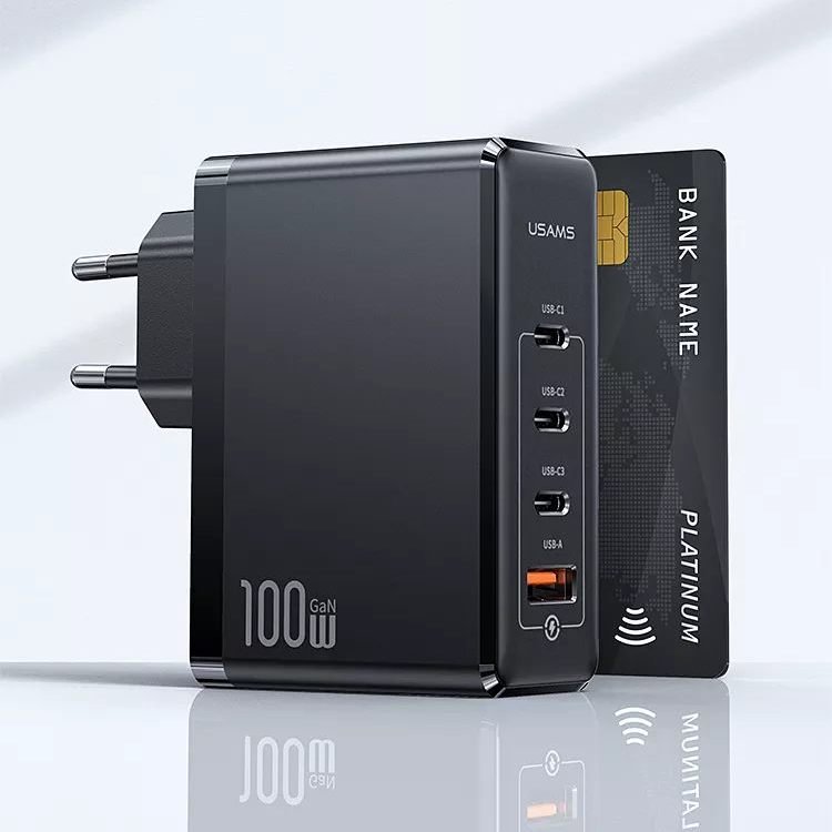 

Сетевой адаптер USAMS GaN US-CC163 T50 100W (EU) CC163TC01