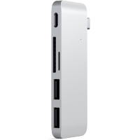 Артикул: 28481. Хаб Satechi Type-C Pass-through USB HUB для Macbook 12" Серебро