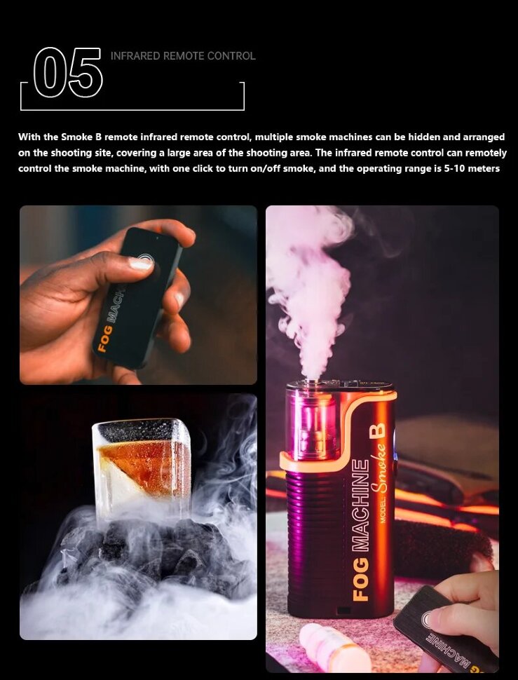 

Портативный генератор дыма LensGo FOG MACHINE Smoke B