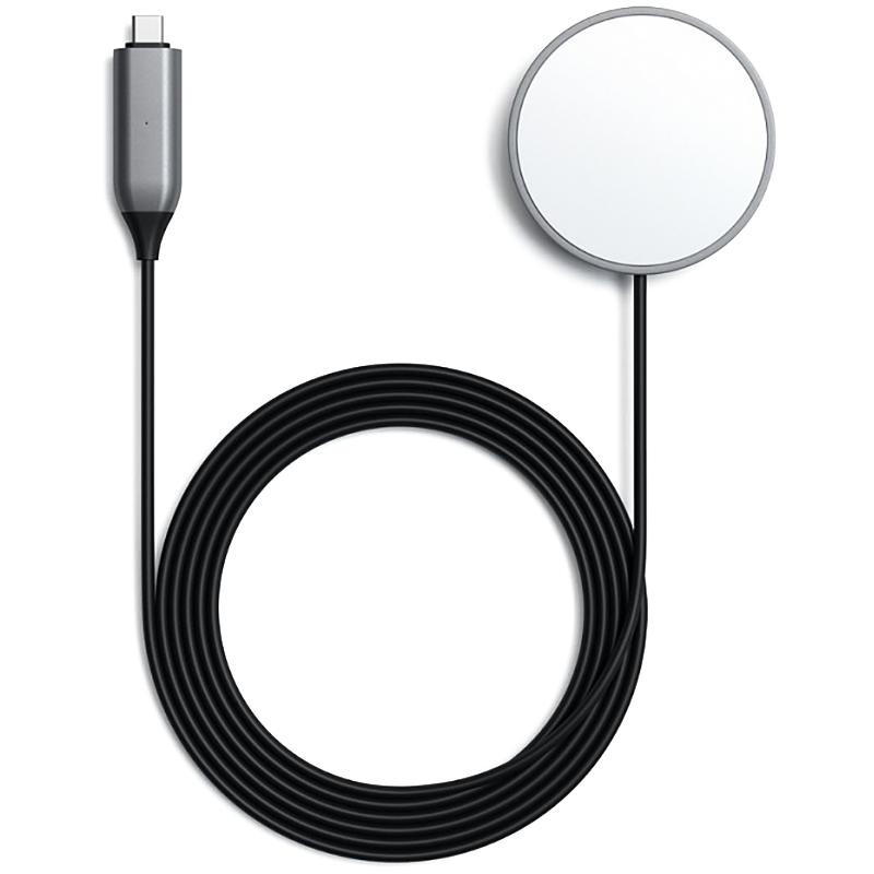 Беспроводная зарядка Satechi Magnetic Wireless Charging Cable Type-C 1.5м Серый космос 
