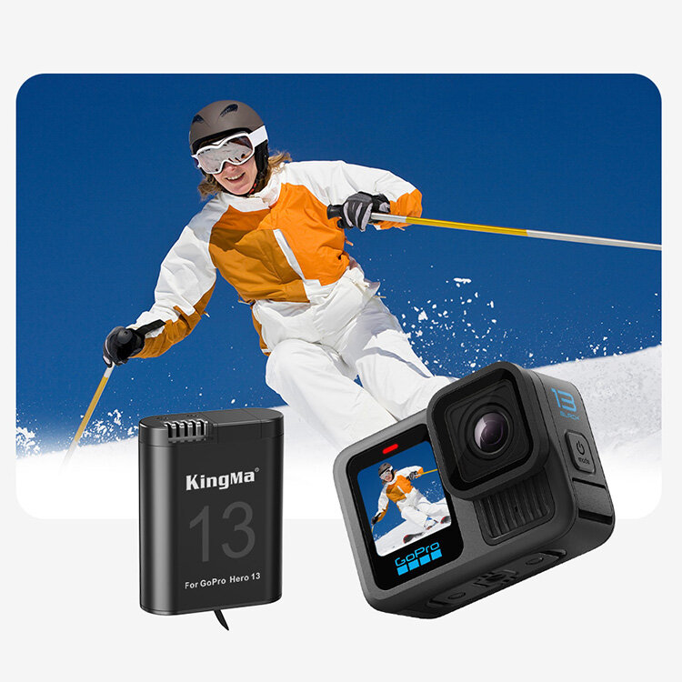 

Аккумулятор KingMa 1900mAh для GoPro Hero 13 AHDBT-1301PR
