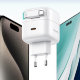 Сетевой адаптер Usams US-CC202 XMF PD35W GaN с телескопическим кабелем Type-C Белый - Изображение 229984
