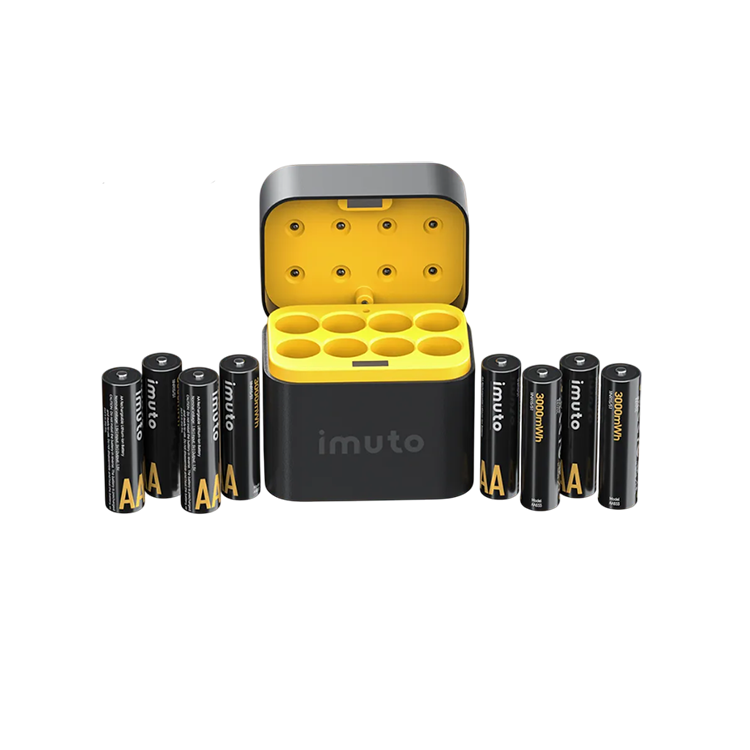 

8 аккумуляторных батареек Imuto AA 3000 mWh + зарядный кейс TF-CD-009LDC-3000-IMU