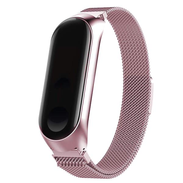 Миланский браслет для Mi Band 3/4 Milanese band Розовый 