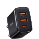 Сетевой адаптер Baseus Compact Quick Charger 2U+C 30W Чёрный - Изображение 192856