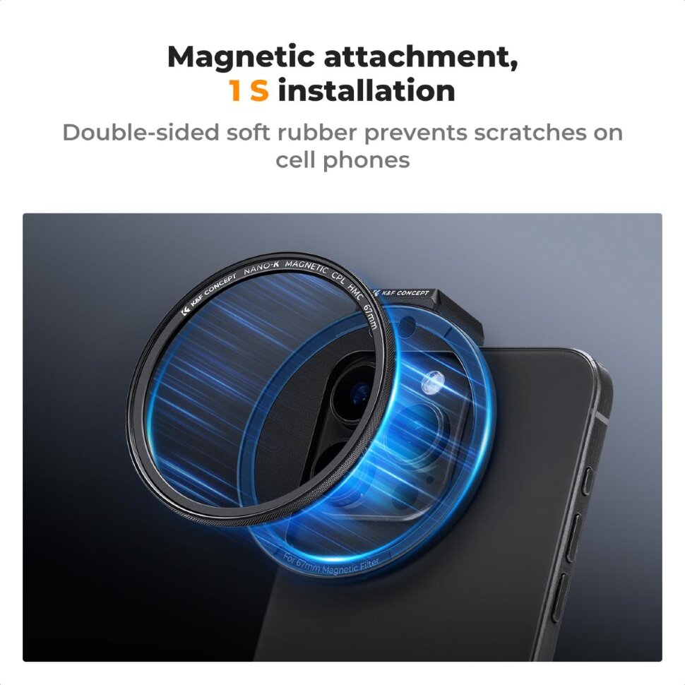 

Светофильтр K&F Concept Nano-X Magnetic CPL 67мм KF01.2673