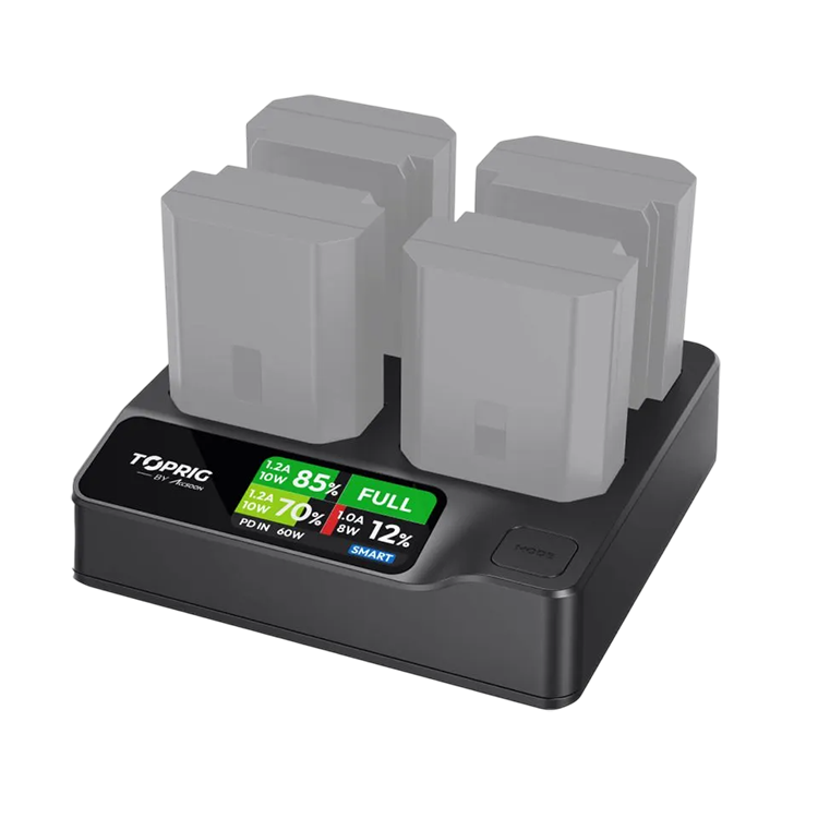 

Зарядное устройство Accsoon TOPRIG BC03 4-Bay 100W 4-Bay для LP-E6