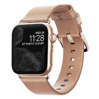 Артикул: 16685. Ремешок Nomad Modern Slim для Apple Watch 38/40 мм Бежевый с золотой фурнитурой