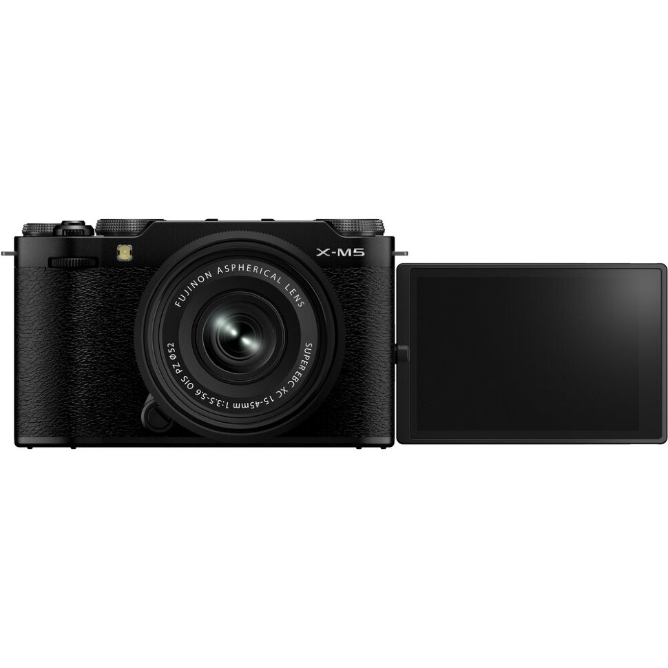 

Беззеркальная камера Fujifilm X-M5 Чёрная Kit (15-45mm f/3.5-5.6) 16900733