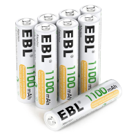 Артикул: 26987. Комплект аккумуляторных батарей EBL AAA 1100mAh (8шт)