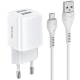 Сетевой адаптер HOCO C73A Glorious Белый + кабель MicroUSB 1м - Изображение 202862