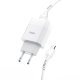 Сетевой адаптер HOCO C73A Glorious Белый + кабель MicroUSB 1м - Изображение 202869