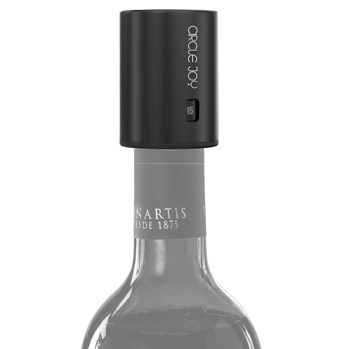 Вакуумная пробка для вина Circle Joy Wine Bottle Stopper Чёрная 