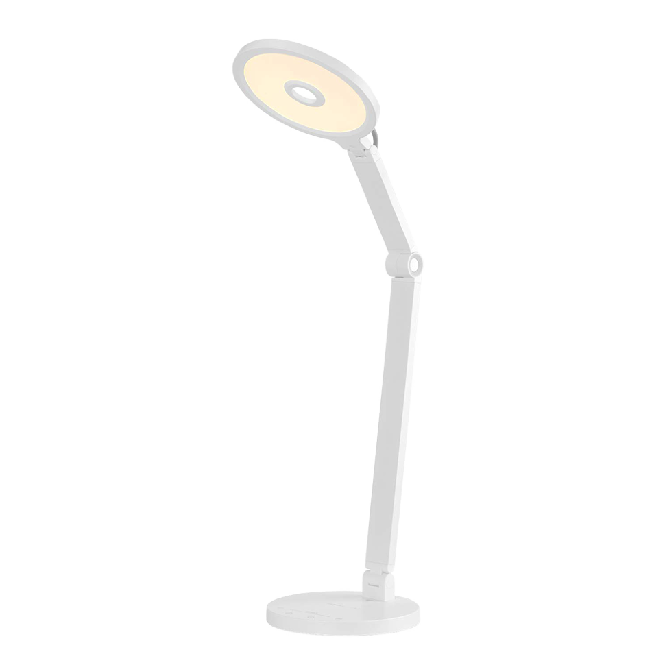 Настольная лампа с беспроводной зарядкой Momax Q.LED Белая 
