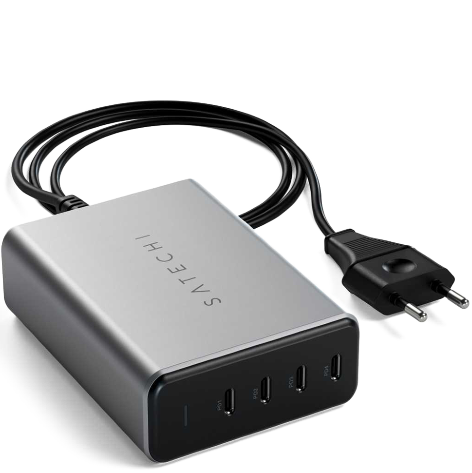 Сетевой адаптер Satechi GaN 165W Type-C 4-Port Серый 
