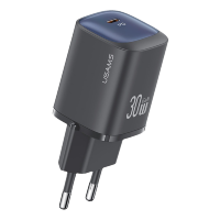 Артикул: 81489. Сетевой адаптер Usams CC251 30W GaN Чёрный