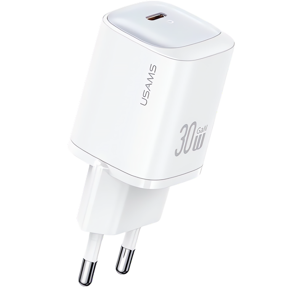Сетевой адаптер Usams CC251 30W GaN Белый 