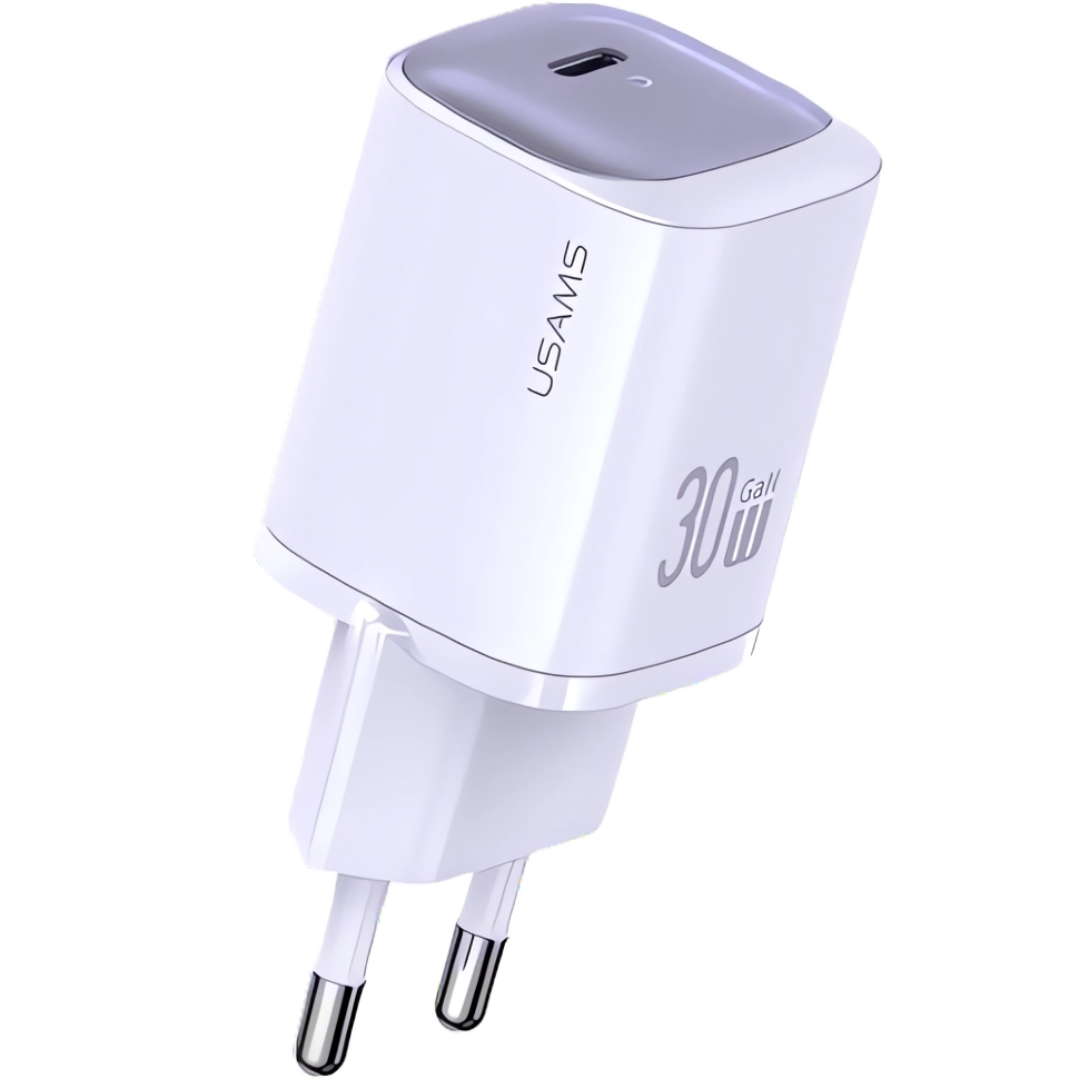 Сетевой адаптер Usams CC251 30W GaN Фиолетовый 