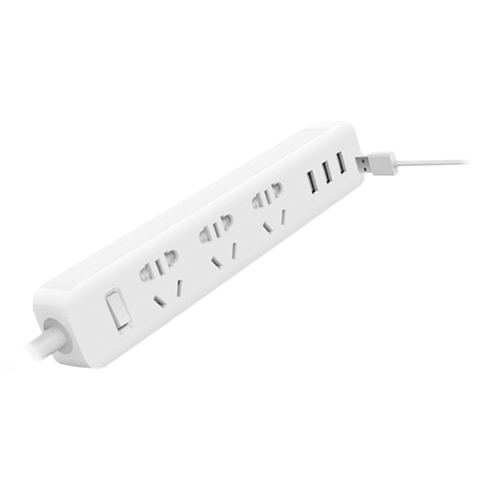 Сетевой фильтр KingMi Power Strip (3 розетки, 3 USB) Белый 