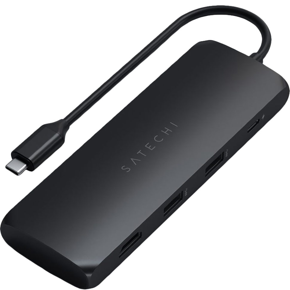 Хаб Satechi USB-C Hybrid Multiport Adapter Черный 