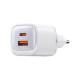 Сетевой адаптер Usams CC254 30W Dual Ports GaN Белый - Изображение 243581