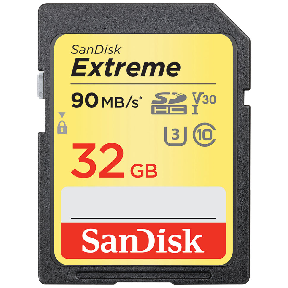 Карта памяти SanDisk Extreme Plus SDHC 32Gb UHS-I U3 