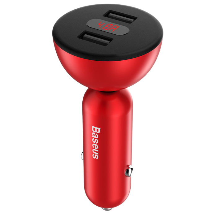Автомобильное зарядное устройство Baseus Shake-head Quick Charger Красная 