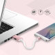 Кабель с карт-ридером Rock Space Micro USB OTG Розовое золото - Изображение 47202