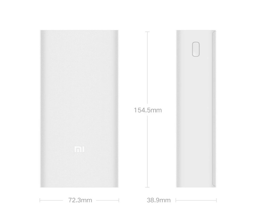 Внешнии аккумулятор Xiaomi Mi Power Bank 3 30000mAh Белыи PB3018ZM
