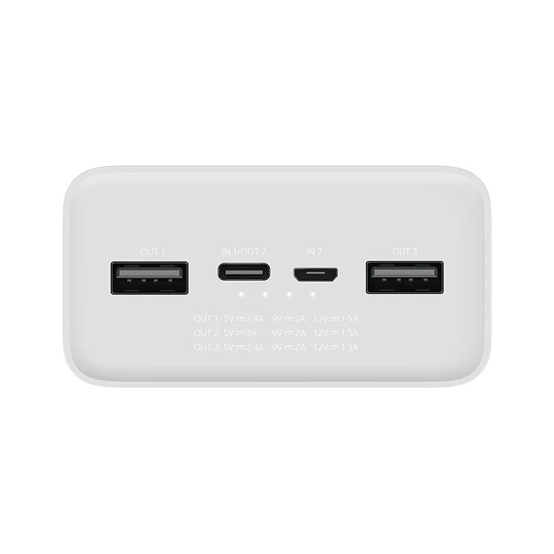 Внешнии аккумулятор Xiaomi Mi Power Bank 3 30000mAh Белыи PB3018ZM