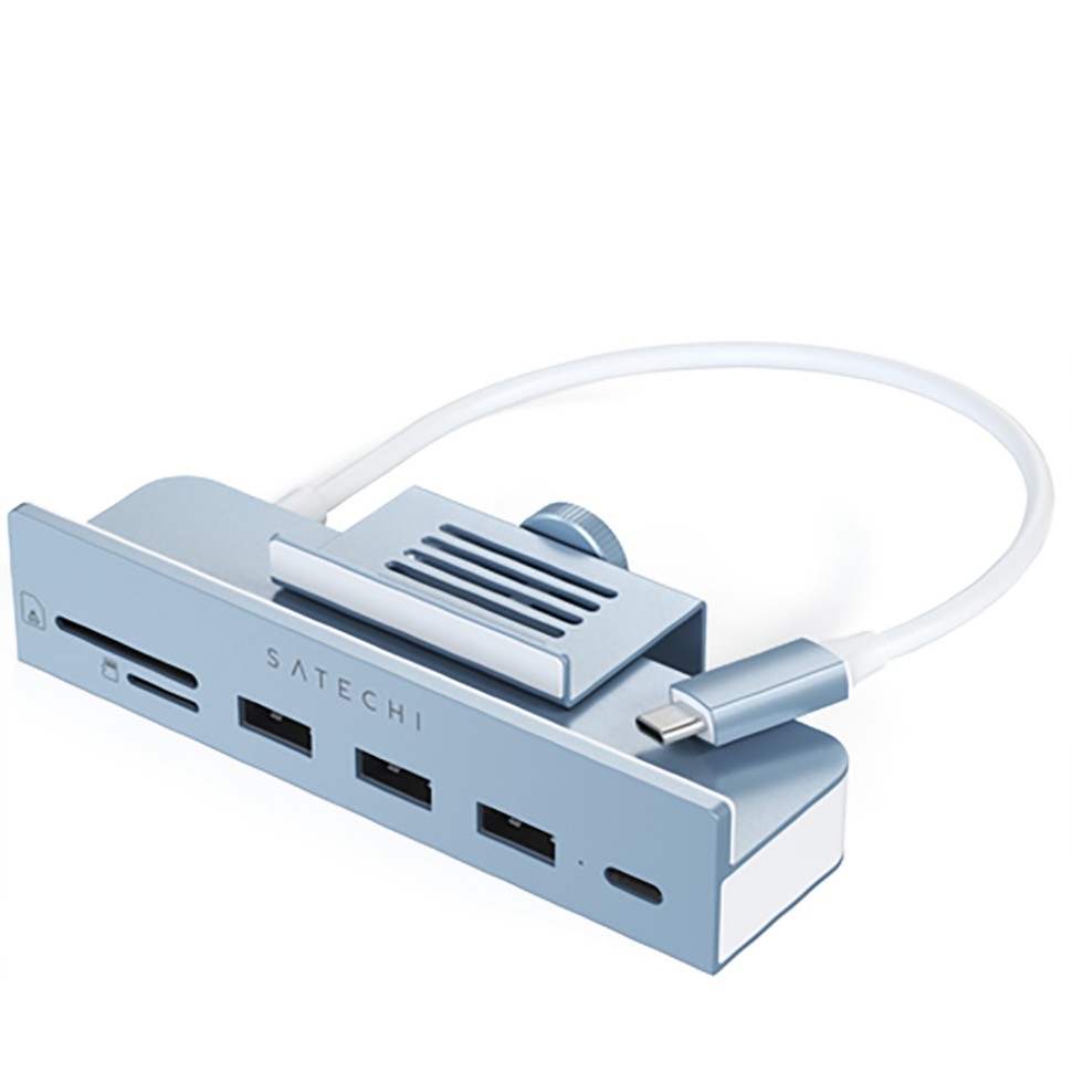 Хаб Satechi Aluminum USB-C Clamp Hub для iMac 24&quot; Синий 