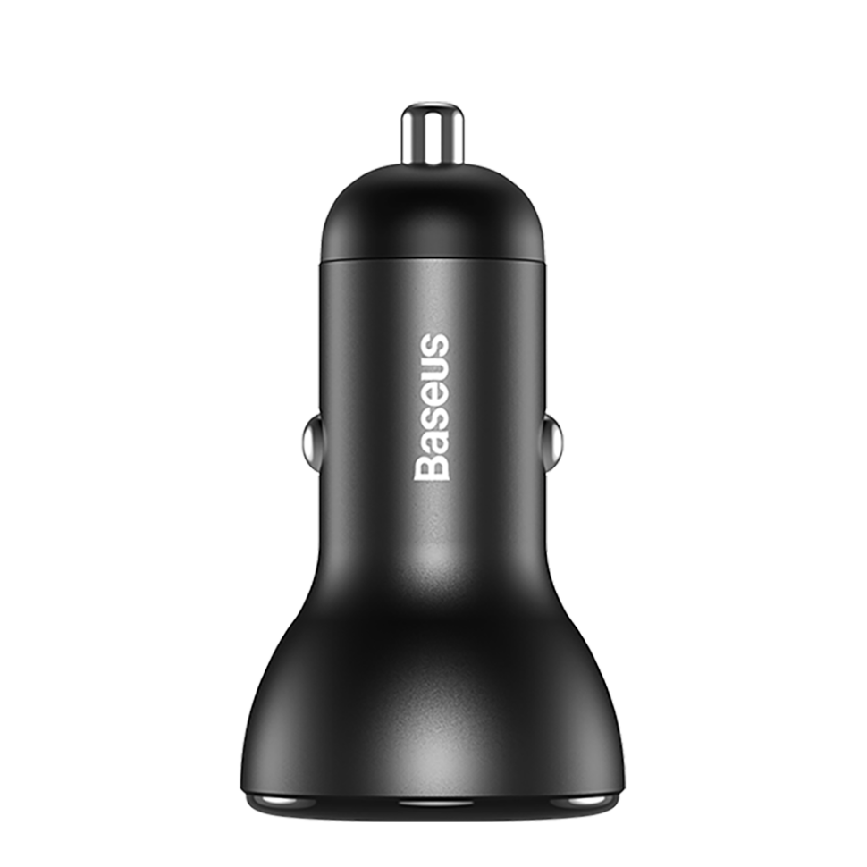 Автомобильное зарядное устройство Baseus inAuto Dual Quick Charger 45W Серое 