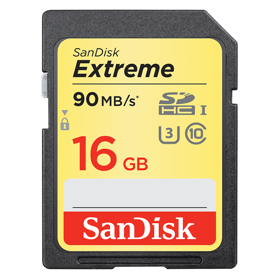 Карта памяти SanDisk Extreme SDHC 16Gb UHS-I U3 