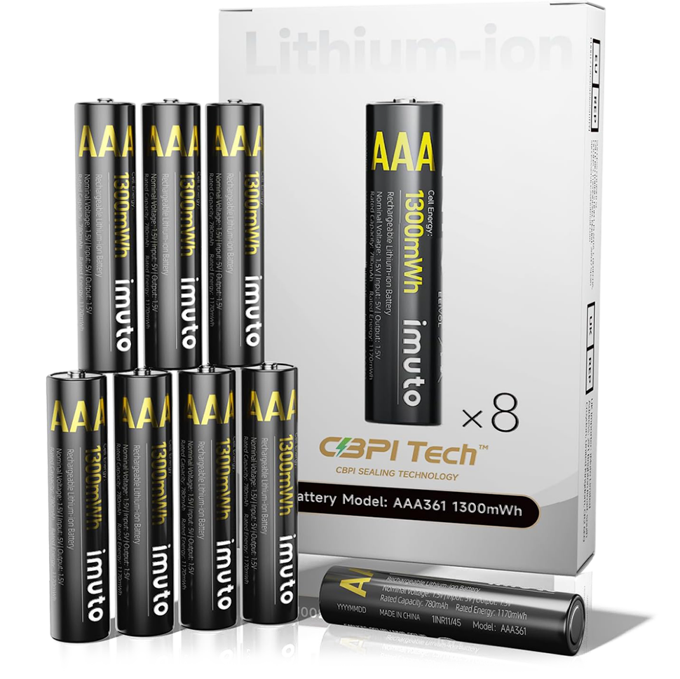 8 аккумуляторных батареек Imuto AAA 1300mWh