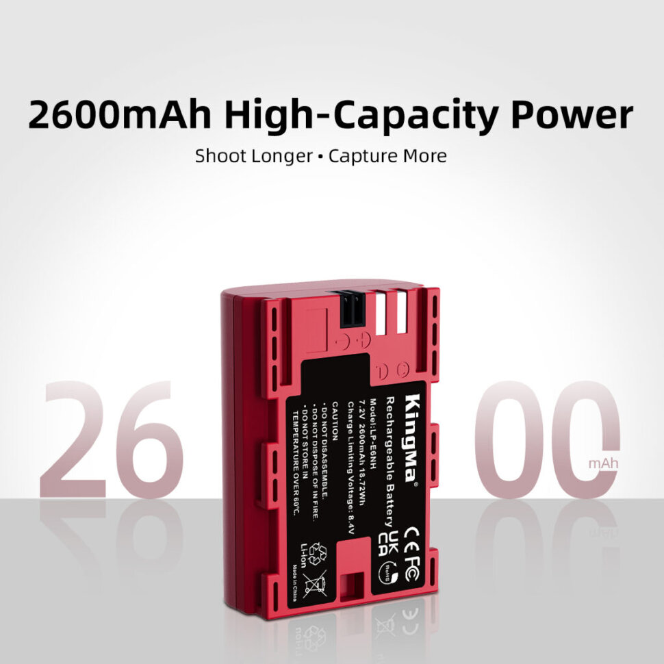 

Аккумулятор KingMa LP-E6NH 2600mAh