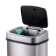Умная урна для мусора Ninestars Stainless steel Sensor 12л Серебро - Изображение 178375