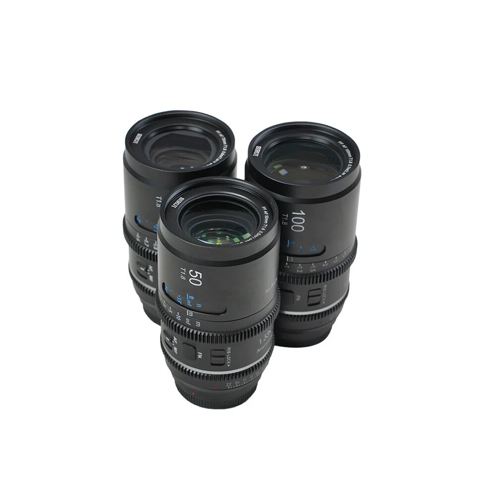 Комплект объективов Sirui Astra 50/75/100mm T1.8 FF AF Anamorphic 1.33x E-mount (Neutral flare)