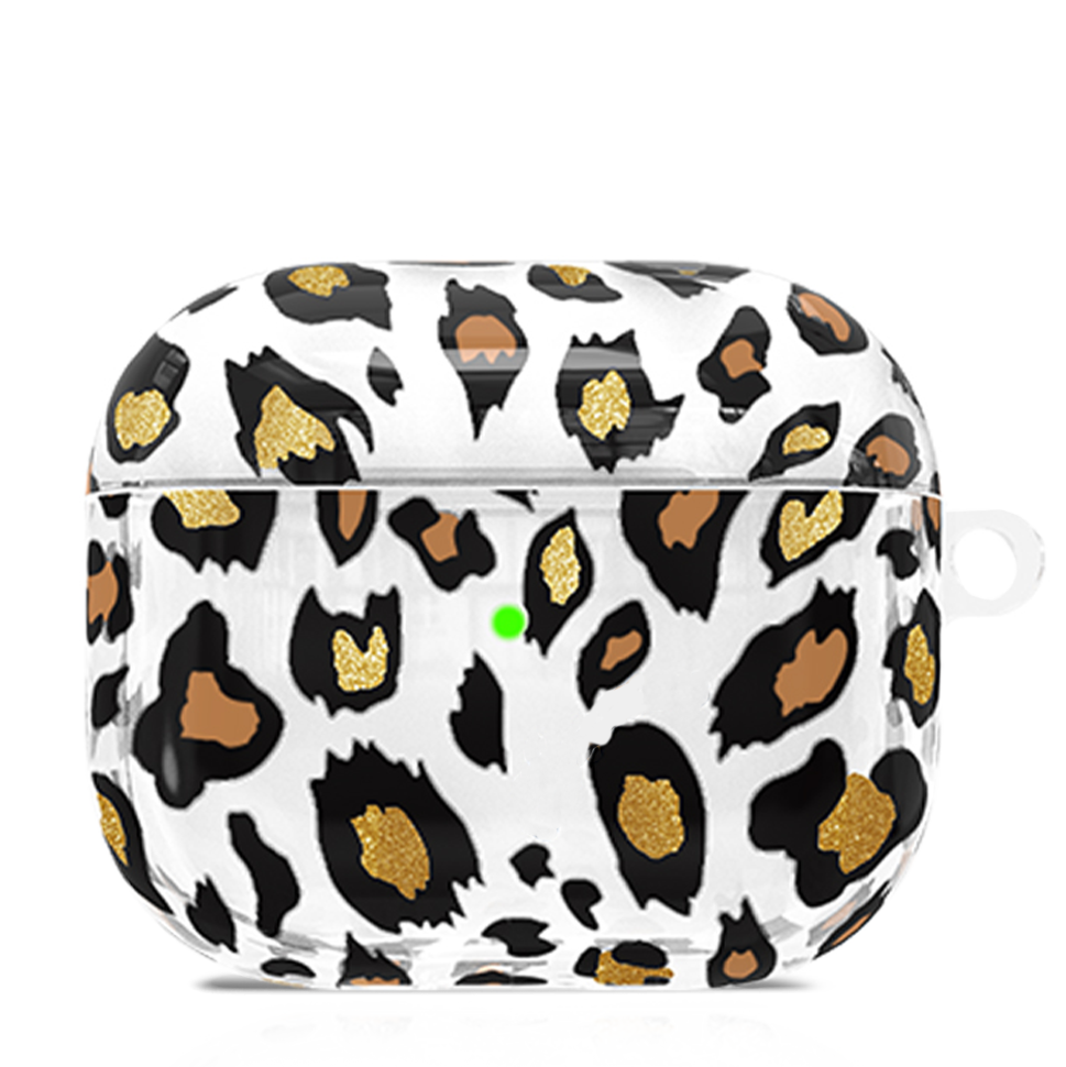 Чехол PQY Charm для Apple AirPods 3 Leopard 